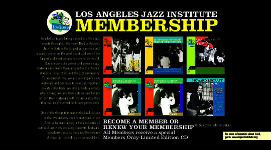 Los Angeles Jazz Institute Member PC