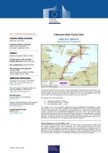 TEN-T Multi-Annual Programme  Fehmarn Belt Fixed Link Member States involved: