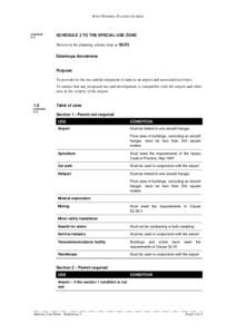 WEST WIMMERA PLANNING SCHEME[removed]C13  SCHEDULE 3 TO THE SPECIAL USE ZONE