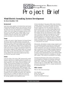 RSVP  Renewables for Sustainable Village Power  Project Brief