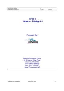 ThinApp 4.5 VPAT: VMware, Inc.
