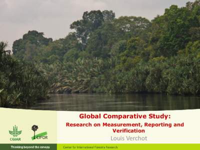 Global Comparative Study: Research on Measurement, Reporting and Verification Louis Verchot
