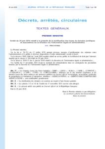 Journal officiel de la République française - N° 146 du 26 juin 2014