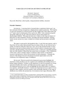 Microsoft Word - RJabstract_LRHeadStartSchoolQuality