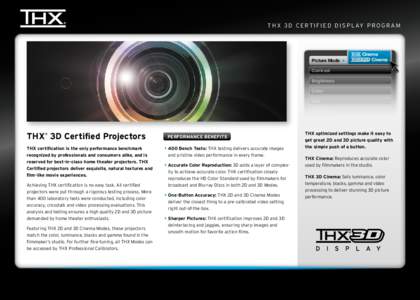 THX 3D Certified Projectors
