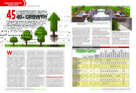 Landscape Industry Hidden Gems Companies with  40+ Growth
