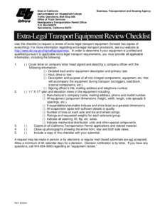 State of California DEPARTMENT OF TRANSPORTATION Traffic Operations, Mail Stop #36 Office of Truck Services Headquarters Transportation Permit Office P.O. Box[removed]