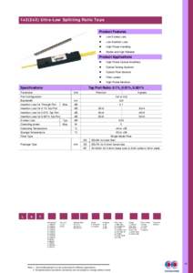 Microsoft Word1x2_2x2_ Ultra-Low Splitting Ratio Taps