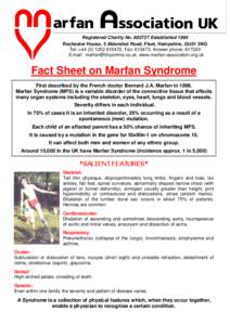 Syndromes / Marfan syndrome / FBN1 / Hypermobility / Aortic dissection / Connective tissue / Fibrillin / Genetic disorder / Cardiology / Health / Anatomy / Medicine