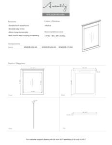 WINDSOR-M34-WA Features Colors / Finishes  • Durable birch wood frame