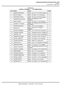 Ernakulam Sub-District Kalolsavam[removed]Room 1 15 Nov[removed]Nov 2014 All Results[removed]Kadam Katha)