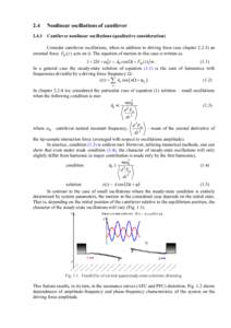 2.4  Nonlinear oscillations of cantilever 2.4.1