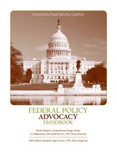 Community Food Security Coalition  FEDERAL POLICY ADVOCACY HANDBOOK