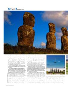 Geography of Chile / Archaeology / Moai / Rano Raraku / Ahu Akivi / Anakena / Hanga Roa / Pukao / Tiki / Easter Island / Megalithic monuments / Outdoor sculptures