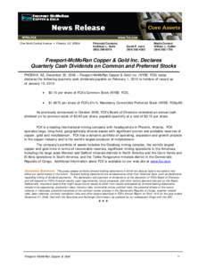 One North Central Avenue  Phoenix, AZ[removed]Financial Contacts: Kathleen L. Quirk[removed]