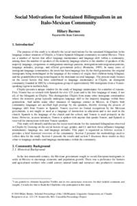 Language attrition / Language acquisition / Italian immigration to Mexico / Italian diaspora / Veneto / Bilingualism / Mexico / Multilingualism / Italian language / Languages of Europe / Linguistics / Chipilo