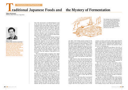 Japanese cuisine / Brewing / Rice wine / Fermentation / Tsukemono / Soy sauce / Sushi / Miso / Nattō / Food and drink / Fermented foods / Soy products