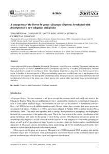 Protostome / Botany / Syrphini / Genera of Syrphidae / Syrphus / Allograpta / Sphaerophoria / Epistrophe / Episyrphus / Hoverflies / Pollinators / Phyla