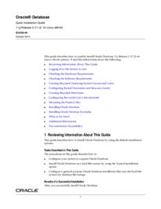 Oracle Database Quick Installation Guide