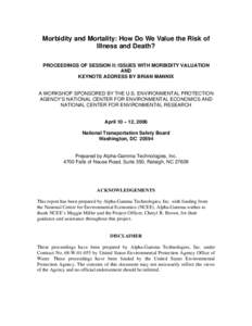 Health / Medicine / Cost-Effectiveness Analysis Registry / Health economics / United States Environmental Protection Agency / Quality-adjusted life year