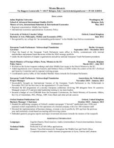 Microsoft Word - NLDI Resume - Mark Brakel (SAIS).doc