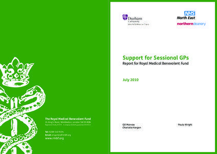 Support for Sessional GPs Report for Royal Medical Benevolent Fund