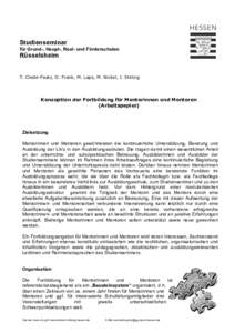 Studienseminar für Grund-, Haupt-, Real- und Förderschulen Rüsselsheim T. Clesle-Faatz, D. Frank, M. Laps, M. Nickel, I. Stelzig