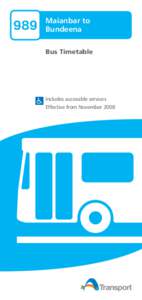 989  Maianbar to Bundeena Bus Timetable