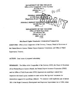 DEPARTMENT OF THE TREASURY Ofice of the Comptroller of the Currency 12 CFR Part 3  [Docket No.1