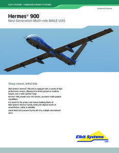 ELBIT SYSTEMS - UNMANNED AIRCRAFT SYSTEMS Unmanned Systems