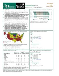 South Dakota  Mathematics 2009 Grade 4 Public Schools