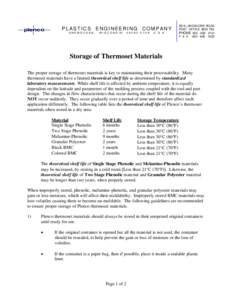 Microsoft Word - Sect 2 Storage of Thermoset Materials