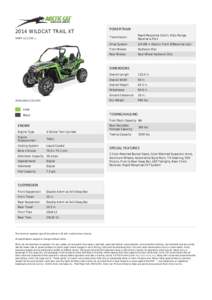 2014 WILDCAT TRAIL XT MSRP $12,399 USD POWERTRAIN Transmission