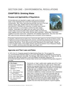 Environment / Water supply and sanitation in the United States / Irrigation / Water industry / Michigan Department of Environmental Quality / Backflow prevention device / Safe Drinking Water Act / Water resources / Public water system / Water / Water management / Soft matter