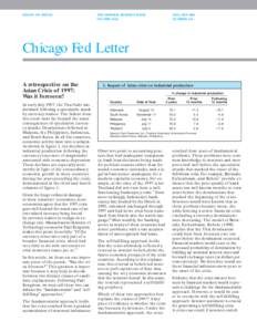 ESSAYS ON ISSUES  THE FEDERAL RESERVE BANK OF CHICAGO  JANUARY 2001