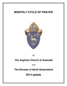 MONTHLY CYCLE OF PRAYER  for The Anglican Church of Australia and