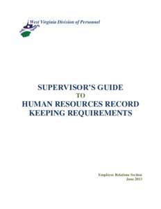 Supervisor’s Guide to Employee Conduct