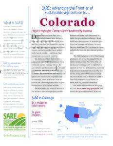 SARE: Advancing the Frontier of Sustainable Agriculture in... Colorado  What is SARE?