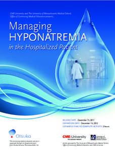 Biology / Hyponatremia / Hypotonic hyponatremia / Cerebral salt-wasting syndrome / Syndrome of inappropriate antidiuretic hormone hypersecretion / Central pontine myelinolysis / Hypernatremia / Ascites / Vasopressin / Medicine / Health / Electrolyte disturbances