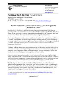 Rock Creek Park  National Park Service U.S. Department of the Interior[removed]Williamsburg Lane, NW