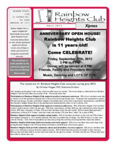 RAINBOW HEIGHTS CLUB 25 FLATBUSH AVE. 4TH FLOOR BROOKLYN, NYF A L L