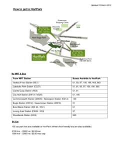 Updated 23 March[removed]How to get to HortPark By MRT & Bus From MRT Station