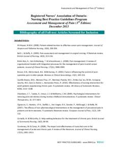 Cancer pain / Transcutaneous electrical nerve stimulation / Systematic review / Acupuncture / Perianesthesia nursing / William Breitbart / Joseph J. Marbach / Medicine / Pain / Pain management