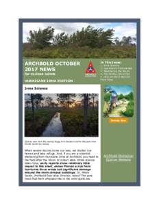 ARCHBOLD OCTOBER 2017 NEWS for curious minds HURRICANE IRMA EDITION  In This Issue: