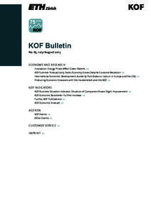 75 years  KOF Bulletin No. 65, July /August[removed]ECONOMY AND RESEARCH