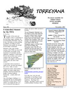 TORREYANA The docent newsletter for TORREY PINES STATE NATURAL RESERVE Issue 342
