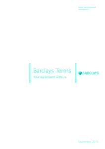 Wealth and Investment Management Barclays Terms Your agreement with us