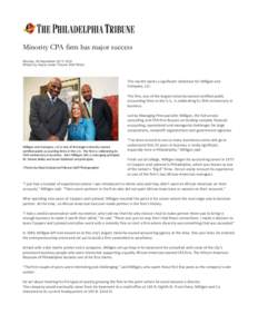 Microsoft Word - Philadelphia Tribute Minority CPA firm has major success 06 September 2010
