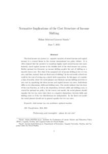 Normative Implications of the Cost Structure of Income Shifting H˚ akan Selin∗and Laurent Simula  †