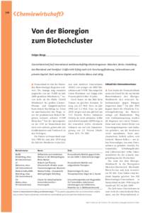 538  Chemiewirtschaft Von der Bioregion zum Biotechcluster